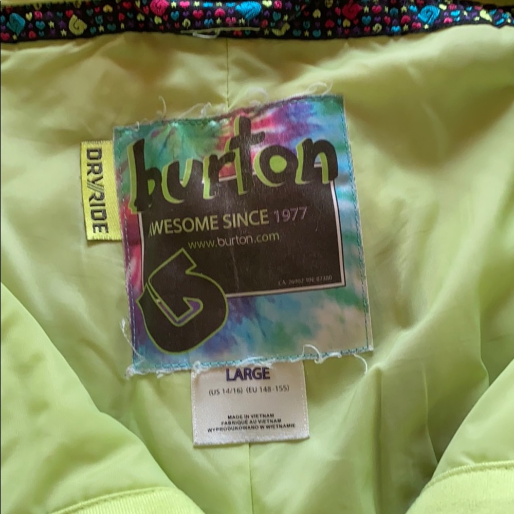 Girls Large Burton Snow Pants